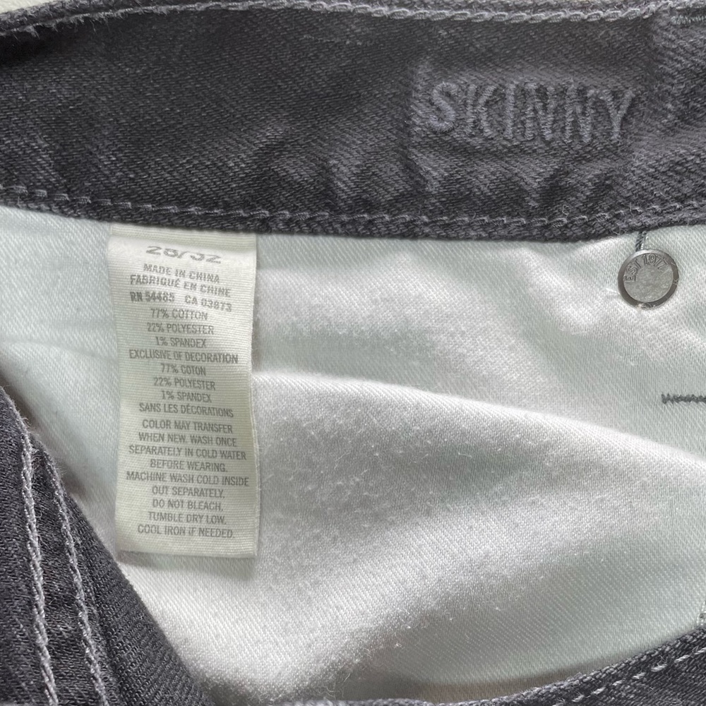 American Eagle Men’s Black Skinny Jeans | 28x32 - Picture 5 of 11